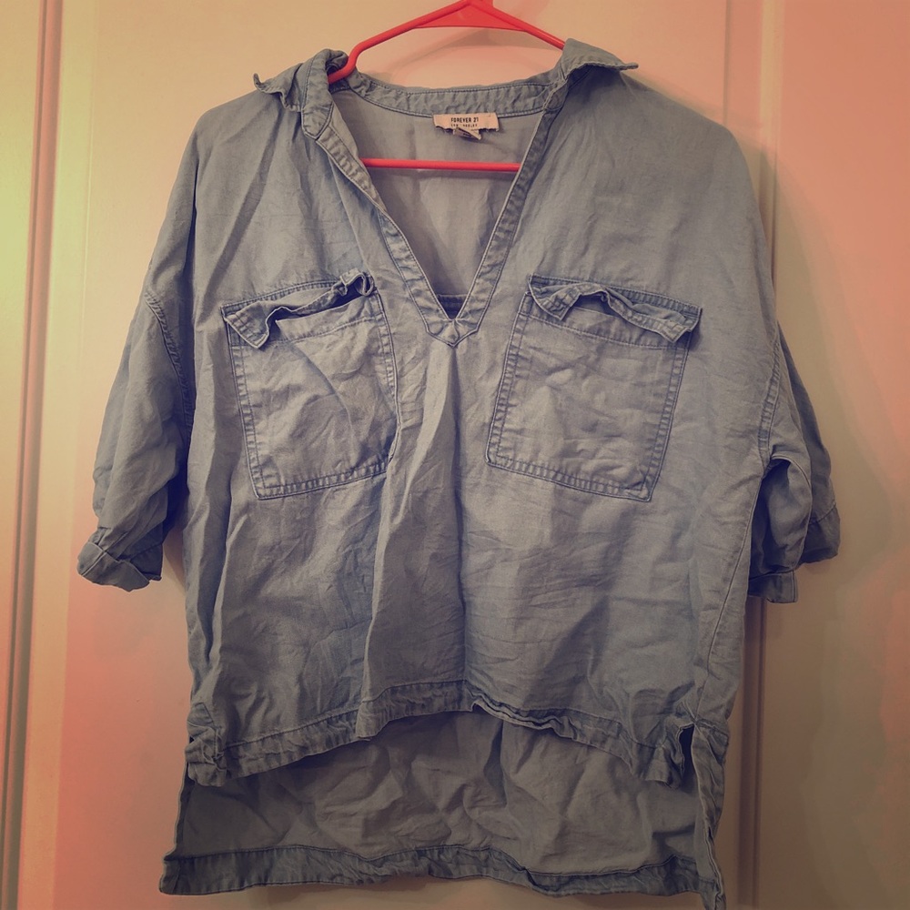 Forever 21 soft denim shirt